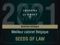 Seeds of Law a reçu une mention spéciale dans la catégorie meilleur cabinet d'avocats belge